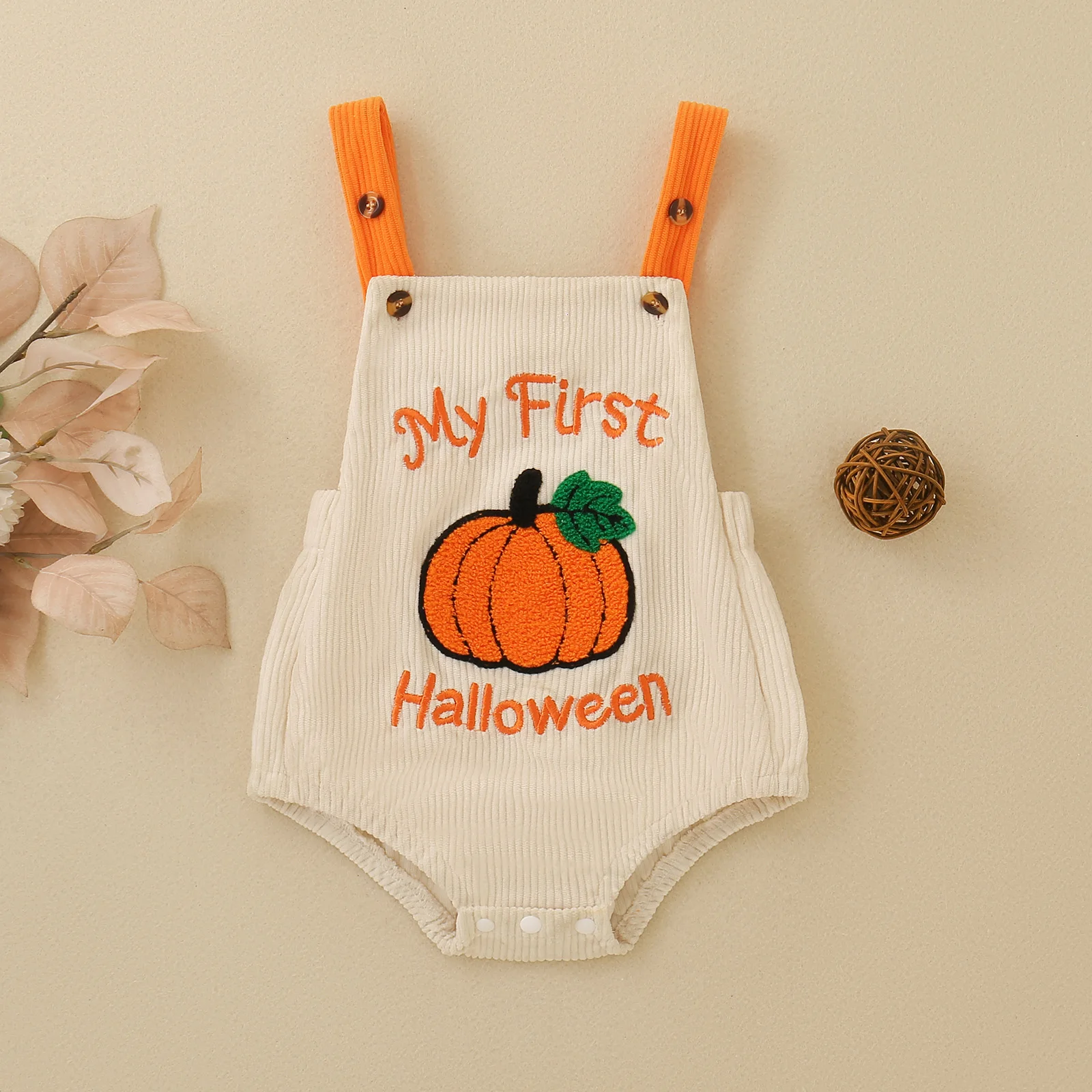 Summer Clothing Europe - My First Halloween Baby Romper Corduroy