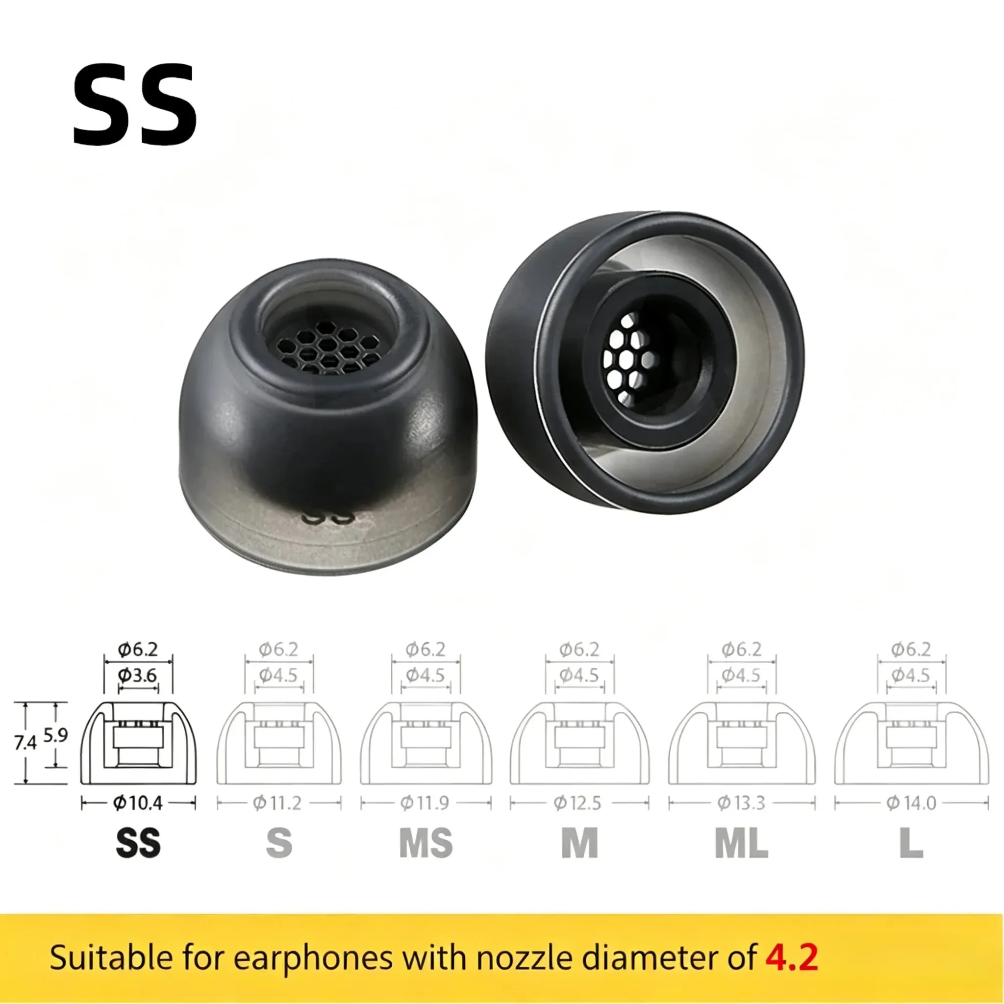 Suitable for AZLA Max TWS6 Medical Silicone Eartips with Filter, for Gemini Enco X3 Free4 Soundcore, Allergy-Free Ear Tips