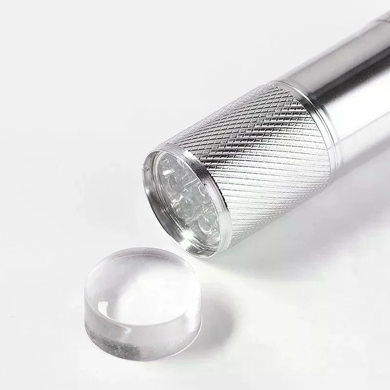 미니 UV 네일 램프 휴대용 실리콘 LED 손전등 빠른 건조 핸드헬드 매니큐어 램프 네일 아트 스탬핑용