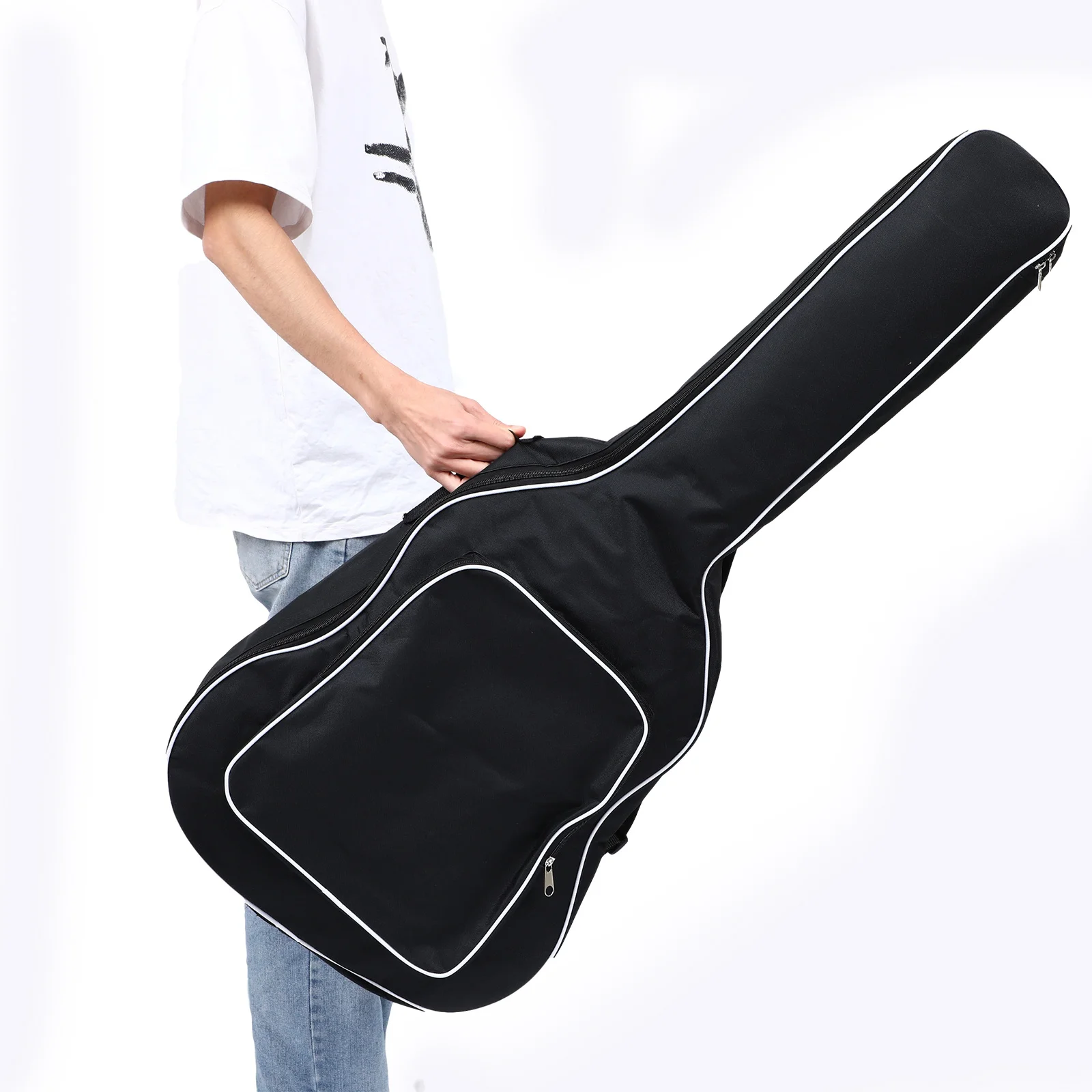 

Electric Guitar Bag 40 41 Inch Waterproof Oxford Guitar Storage Case Portable Black Durable Musical Instrument Bag