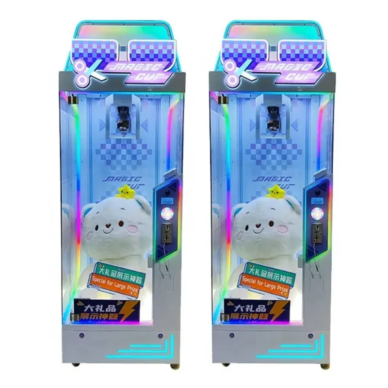 Shopping Malls Skill Magic Cut Doll Prize Machines Game Center Coin Operated Amusement Park Arcade Big Toy Gift Vending Machine