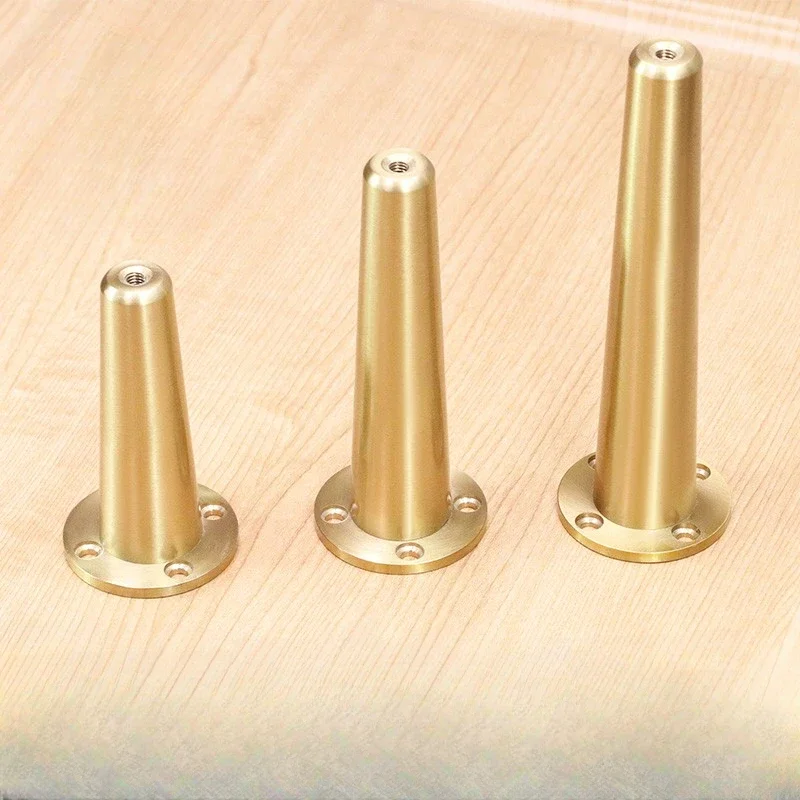 Light LuxuryTV Cabinet Feet Brass Metal Sofa Feet Furniture Bathroom Cabinet Brass Support Legs Metal Heightened Feet