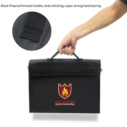 Large Size Fireproof Document Bag Non-itchy Silicone Coated Fiberglass Waterproof Document Holder Fire & Water Resistant