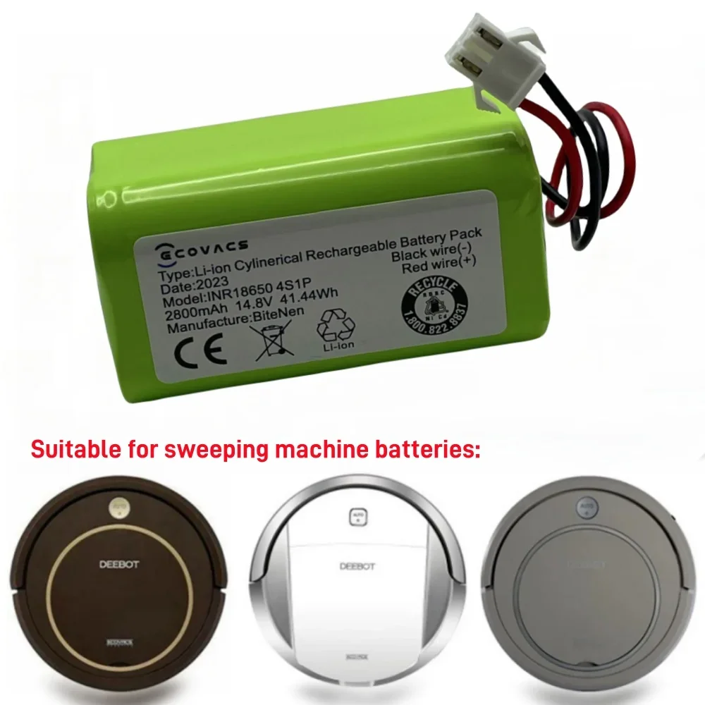 100% NEW 14.8V 2800mAh 4S1P 18650 Li-ion Rechargeable Battery Pack for Xiaomi Robot Vacuum Cleaner Battery image 6