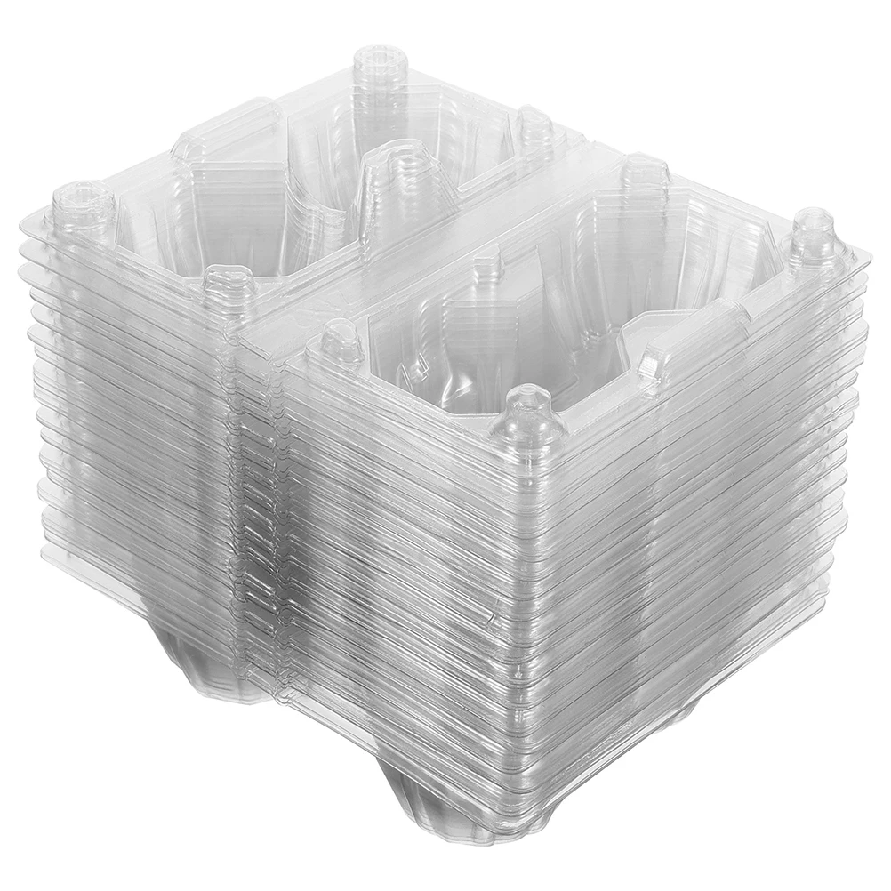 

100pcs Egg Carton for Storage Transparent Chicken Egg Holder Medium Size Plastic Packing Box Home Storage Solution