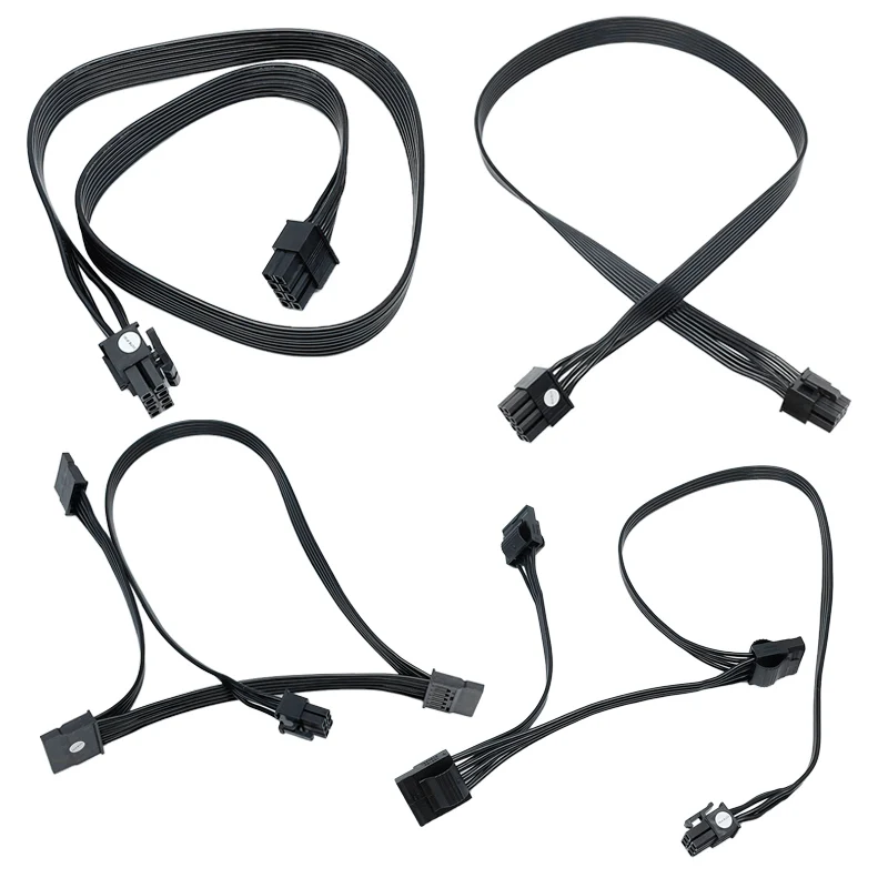 CPU GPU 8pin 6pin To 3port SATA IDE Molex PCI-E Power Supply Cable Replacement for EVGA 650BQ 750BQ 850BQ 1000GQ