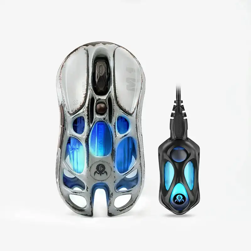 

GravaStar M1 Pro 26000 DPI Battle Worn Edition-Silver Mist Wireless Three-Mode Gaming Mouse with PAW3395DM Sensor