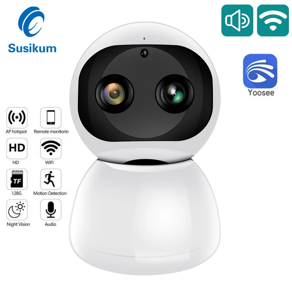 

Yoosee APP Dual Lens Wireless PTZ WIFI Camera 8X Zoom Smart Home Security Protection CCTV Baby Monitor