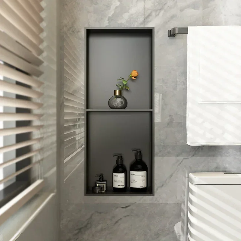 Bathroom Stainless Steel Niche Embedded Bathroom Finished Shower Room Concealed Storage Cabinet Customizable Metal Closet