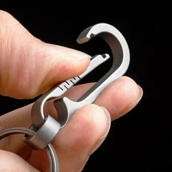 Titanium Alloy DIY Keychains Car Key Waist Keychain Pendant Hanging High Load Capacity 25KG Carabiner Clips Outdoor Multi Tool