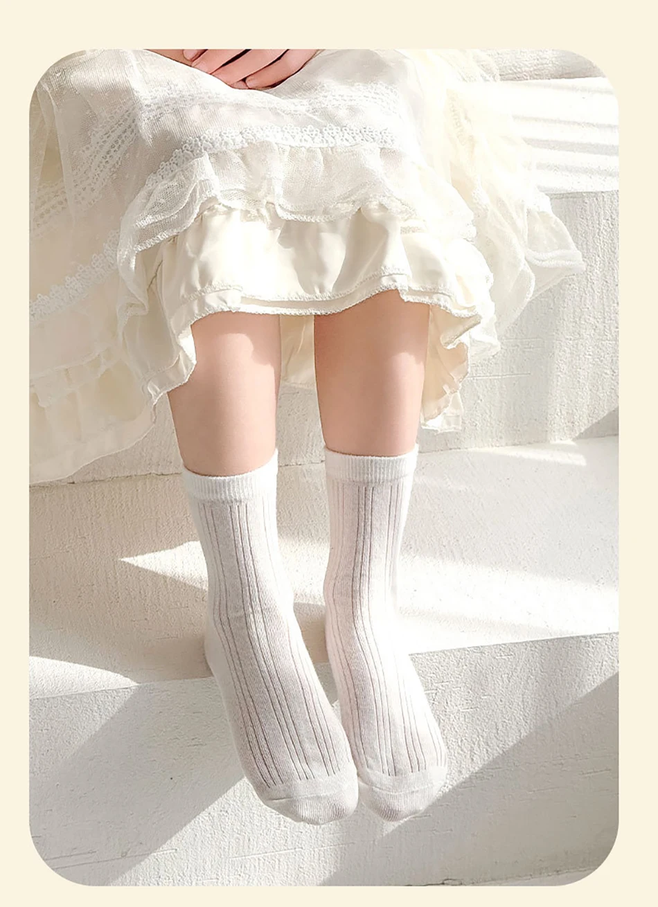 5 Paare/paket Mädchen Prinzessin Spitze Socken Sommer Dünne Weiße Lolita Ankle Socken Atmungsaktive Strumpf für Kinder Kinder Casual Kleidung – Detail 12