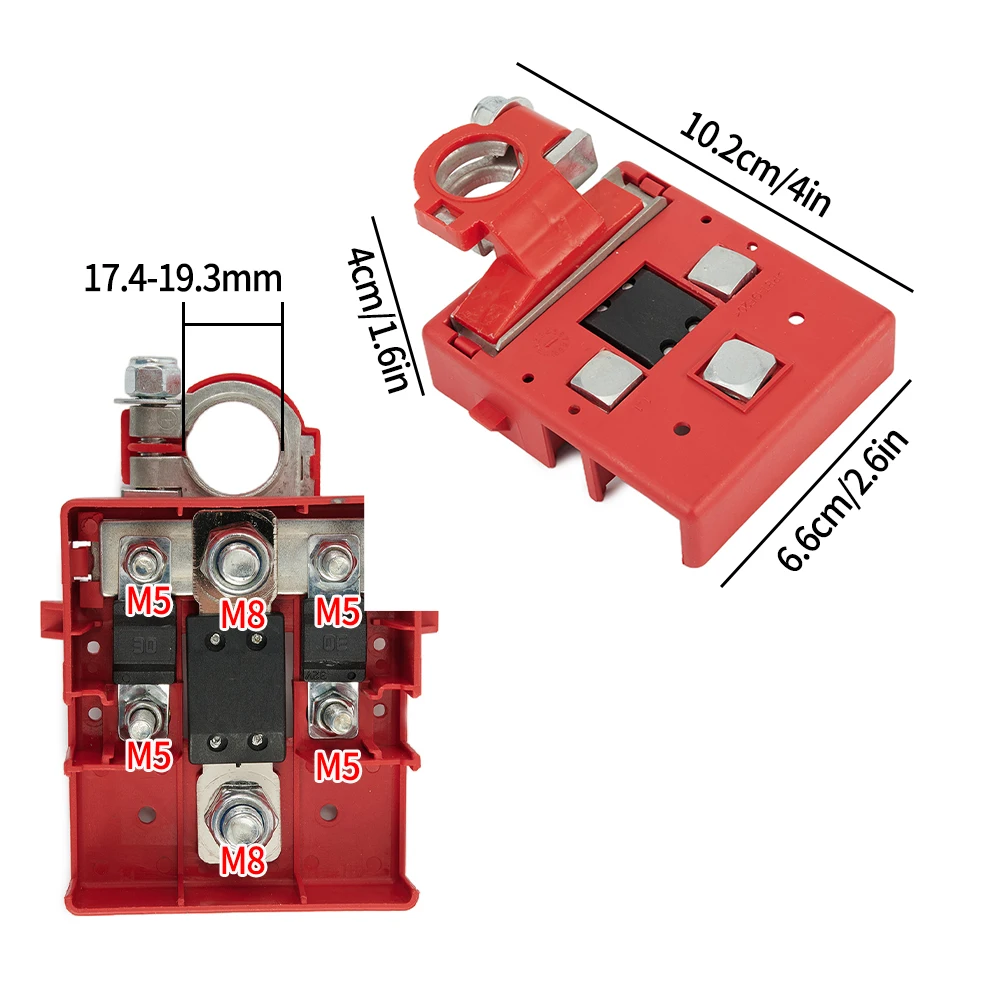 32V 400A Car Battery Distribution Terminal with Quick Release Pile Head Connector for Dual Battery Systems and Accessories