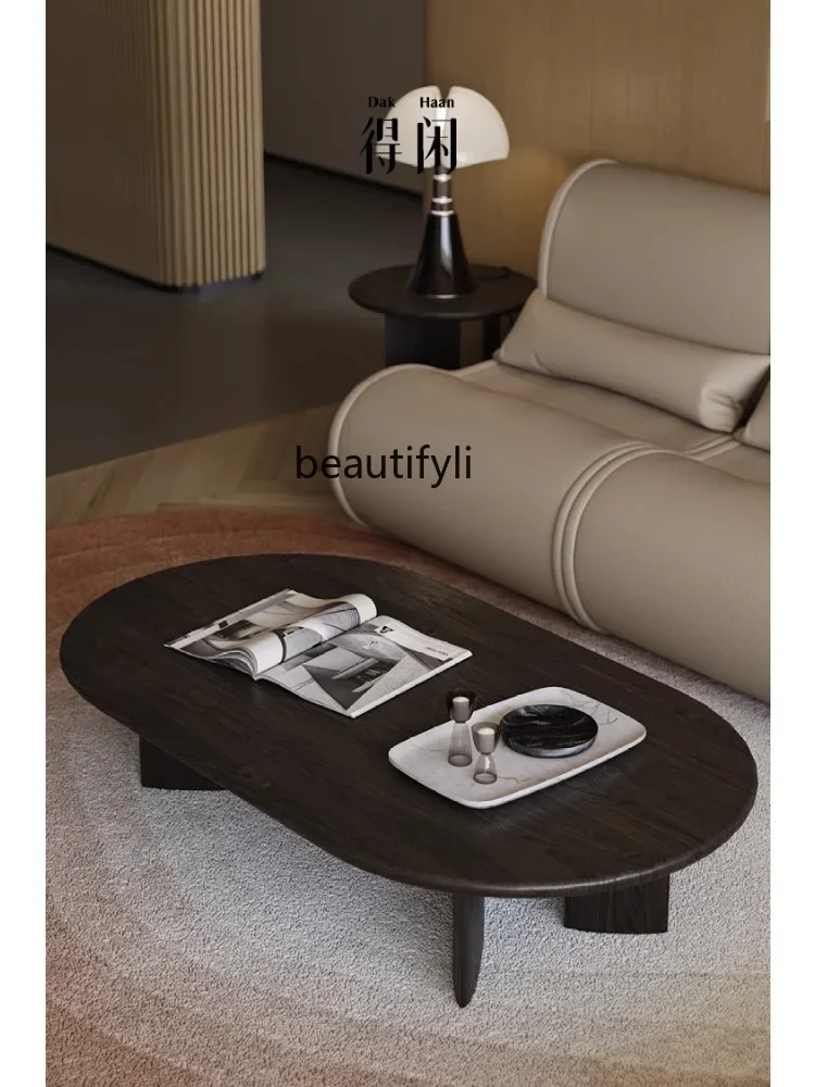

zzModern Minimalist Silent Style Tea Table Original Home Living Room Simple Cave Stone Square round Corner Tea Table furniture