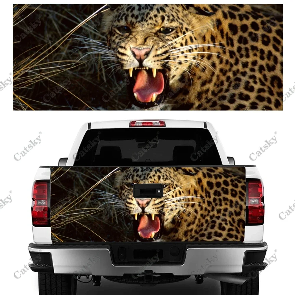 

Angry Roar Leopard Animal Car Stickers Rear PVC Suitable for SCV Off-road Truck Painting Pain Auto Accessories Stickers Decor