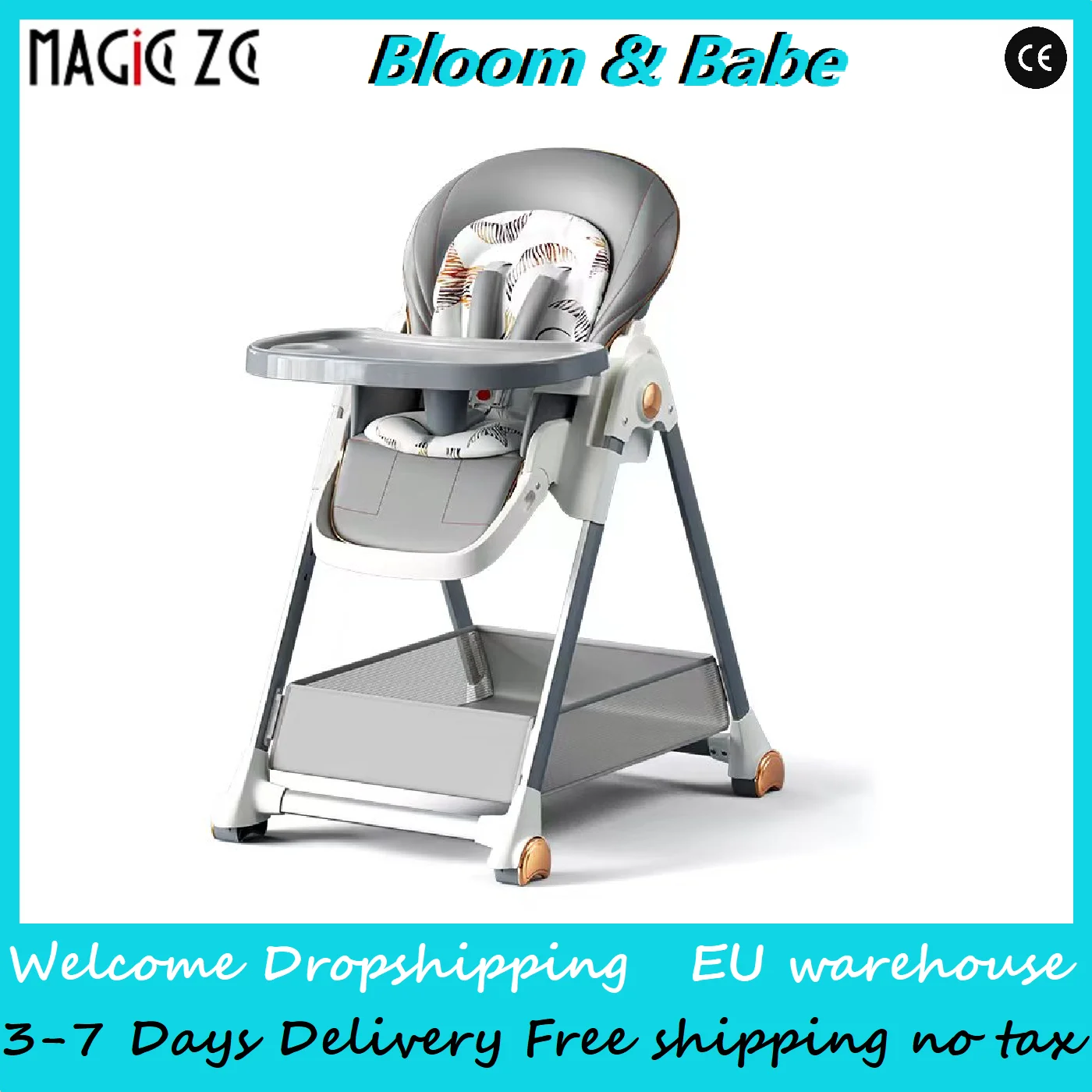 Silla alta para alimentación de bebé, asiento alto para alimentación de bebé, trona para madres y niños