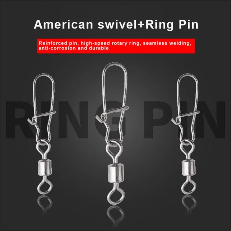 الكرة تحمل موصل قطب ، الفولاذ المقاوم للصدأ معدات الصيد ، أدوات إغراء ، 100 قطعة/الحزمة