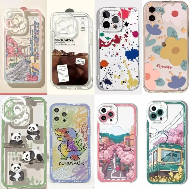 Case for OPPO Realme C35 C31 C20 C15 C11 2021 C21Y C25Y C2 7i 8i 9i 9 Pro Plus A36 A76 A96 A58 A78 4G Cover Soft Clear TPU