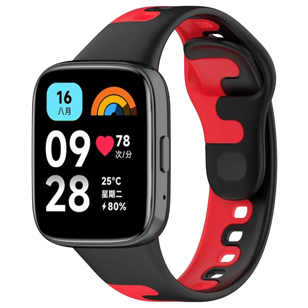 Fashion Silicone WatchBand For Redmi Watch 3 Active Replacement Wristband Two-Color Bracelet For Xiaomi Redmi Watch3 Active image 2