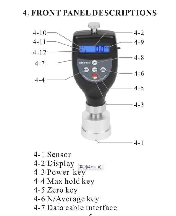 Electronic Textile Hardness Tester Meter HT-6510T - 5 for Loosely