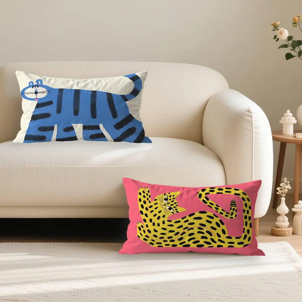 Nordic Animal Minimalist Pillow Case Sofa Living Room Bedroom Headboard Backrest Cushion Nap Time
