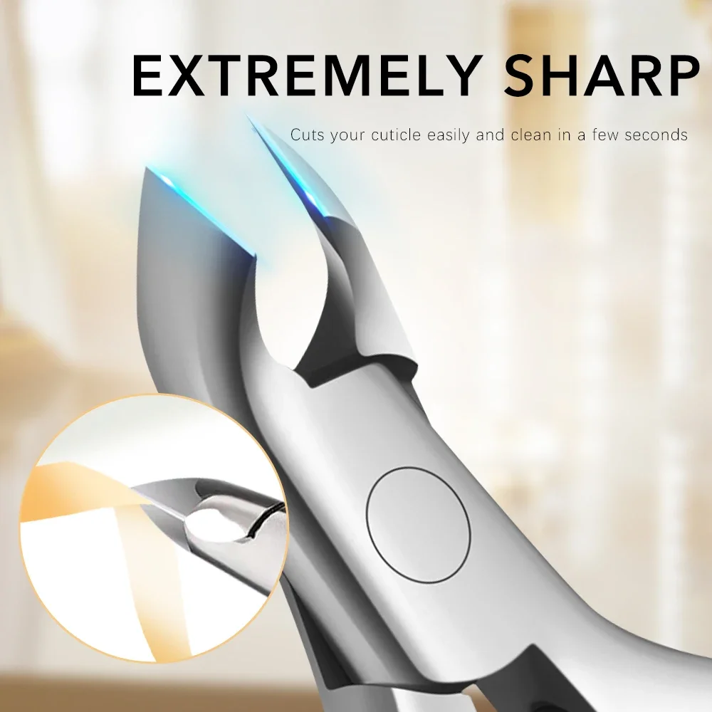 1개 큐티클 니퍼 스테인리스 스틸 손톱 각질 제거 가위 큐티클 커터 트리머 리무버 매니큐어 페디큐어 클리퍼 도구