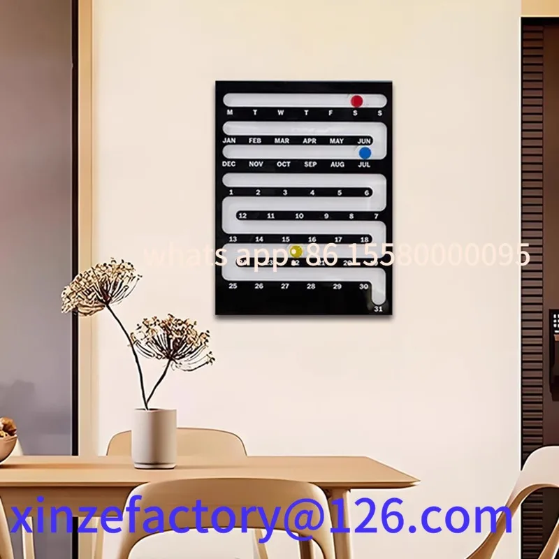 

Customizable Nordic Style New Calendar Desktop Home Ornament Creative Acrylic Wall-Mounted