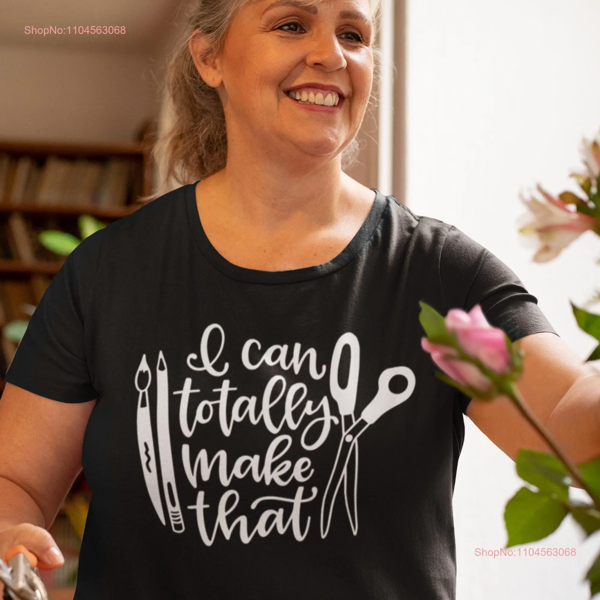 

Забавная футболка для женщин Crafter Makers Mom с длинными или короткими рукавами