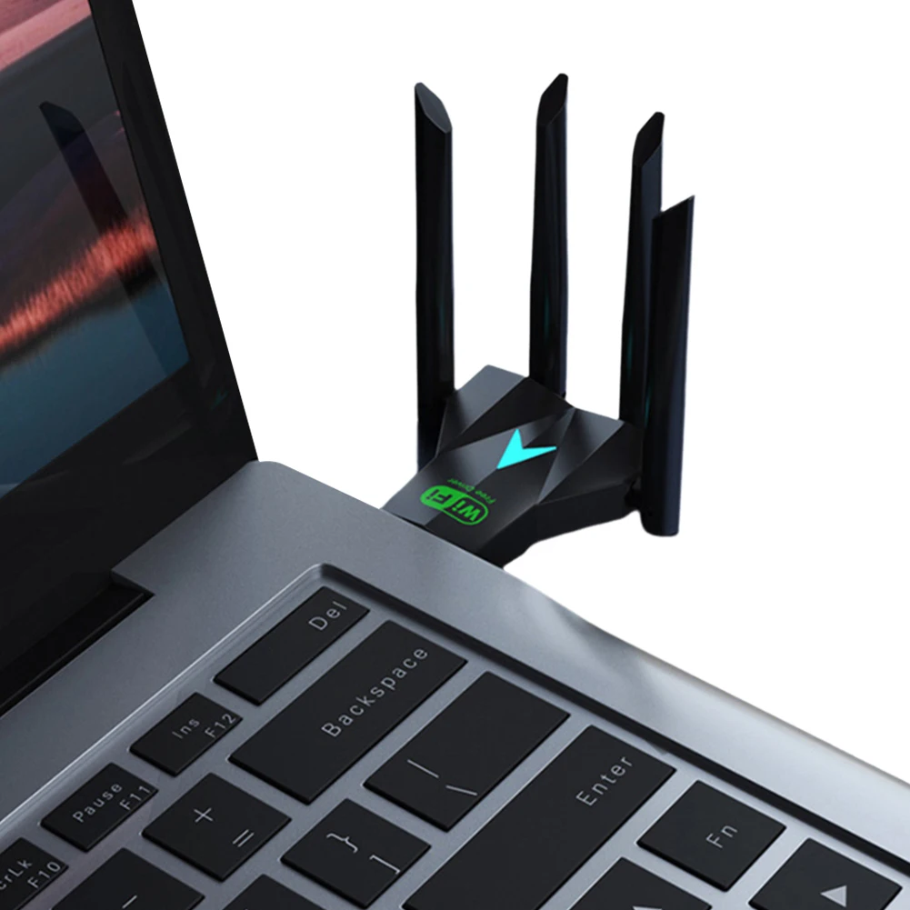 

1300 Мбит/с Wi-Fi USB-адаптер двухдиапазонный 2,4/5,8 ГГц USB 3.0 Wi-Fi-ключ 4 антенны беспроводной приемник WiFi-адаптер для ПК/ноутбука