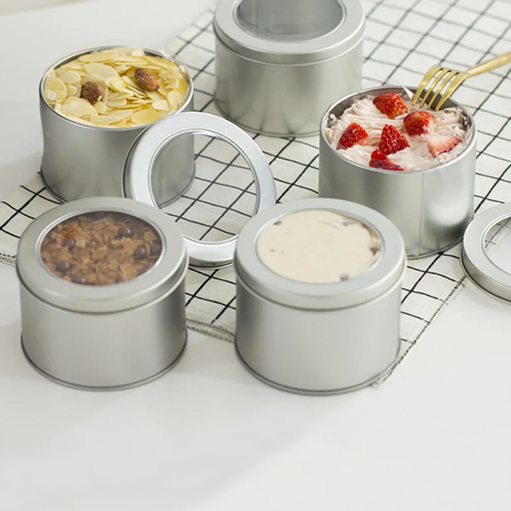 

4Pcs Tea Canister Iron Food Storage Jars Sealed Snacks Coffee Beans Container for Kitchen Sealed Cans Coffee Beans Storage Tank