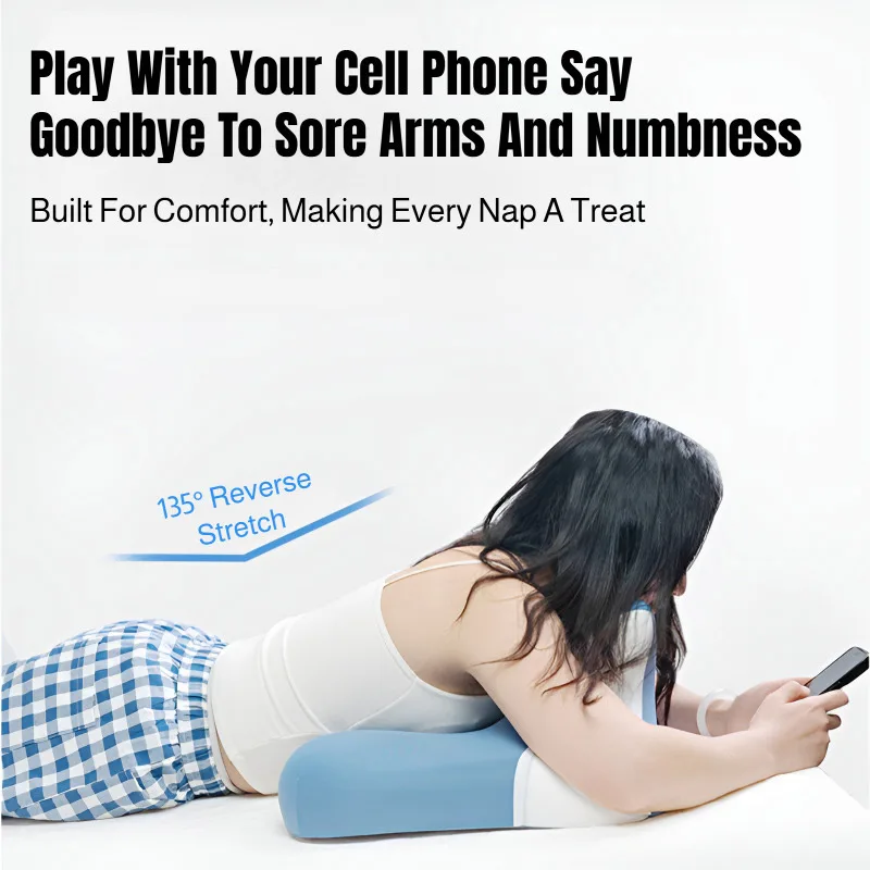 Multi‑Function Memory Foam Pillow Ergonomic Neck‑Support Cushion Prone‑Sleep & Supine Neck Support Pillow for Mobile Phone Use