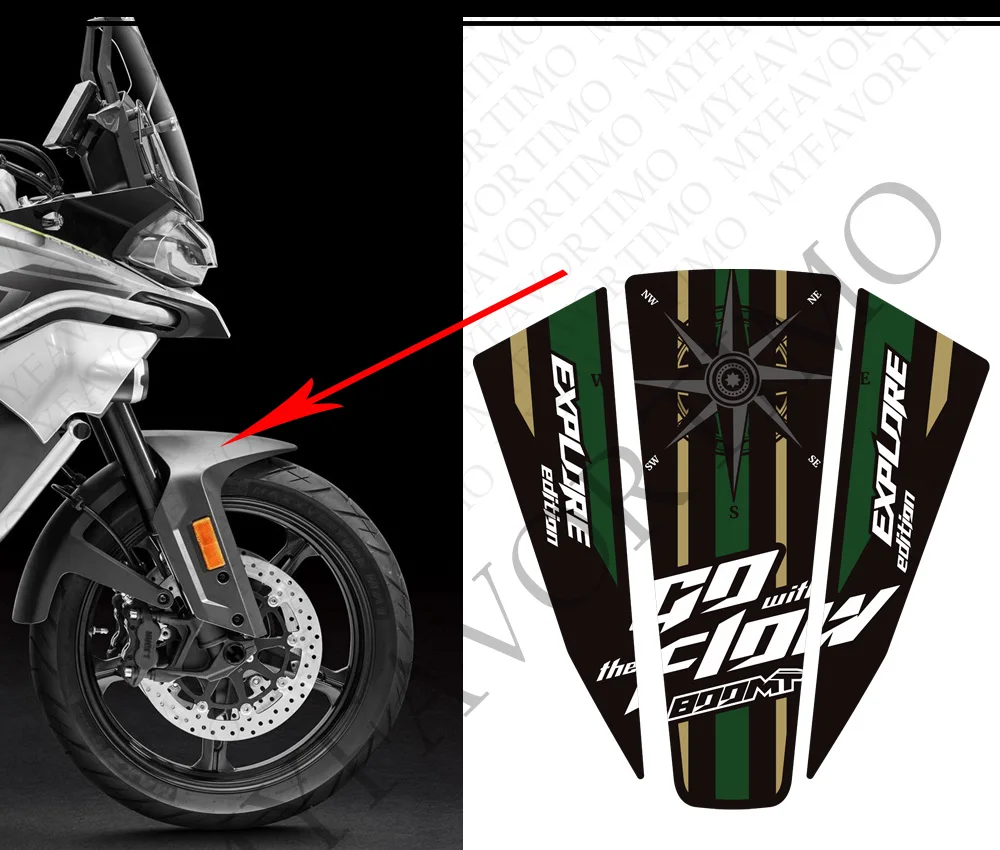 For CFMOTO 800 MT 800MT Touring Adventure Fuel Side Tank Pad Stickers Trunk Fairing Fender Protector Decals 2022 2023 2024