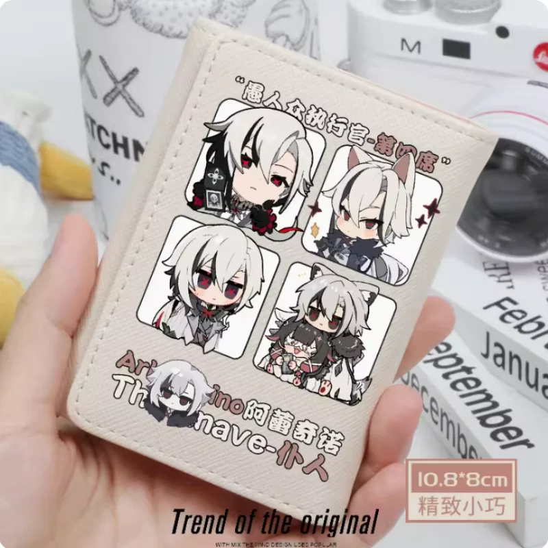 Anime Genshin Impact Arlecchino Wallet Women's Fold Bag Multi Card Large Capacity Fashion Wallet Gift