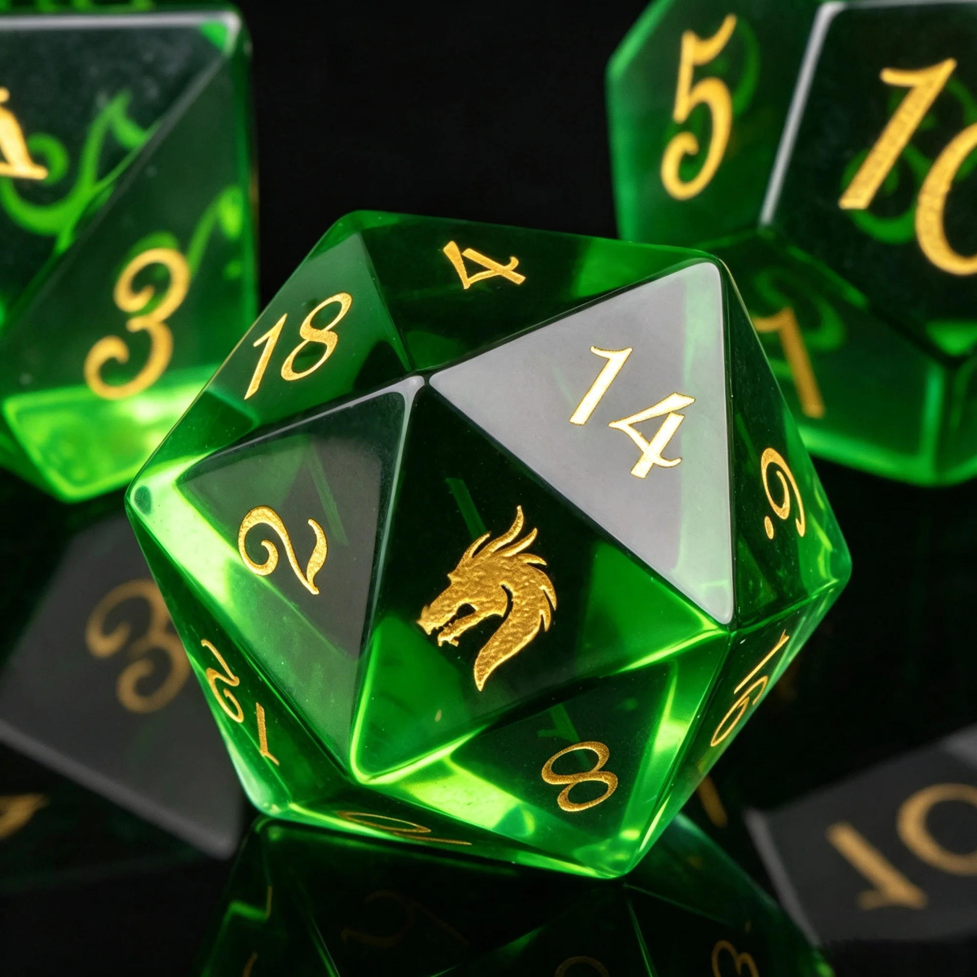 7-Piece Crystal Gemstone DND Dice Set, Random Style Polyhedral Dice for Dungeons and Dragons RPG Tabletop Game