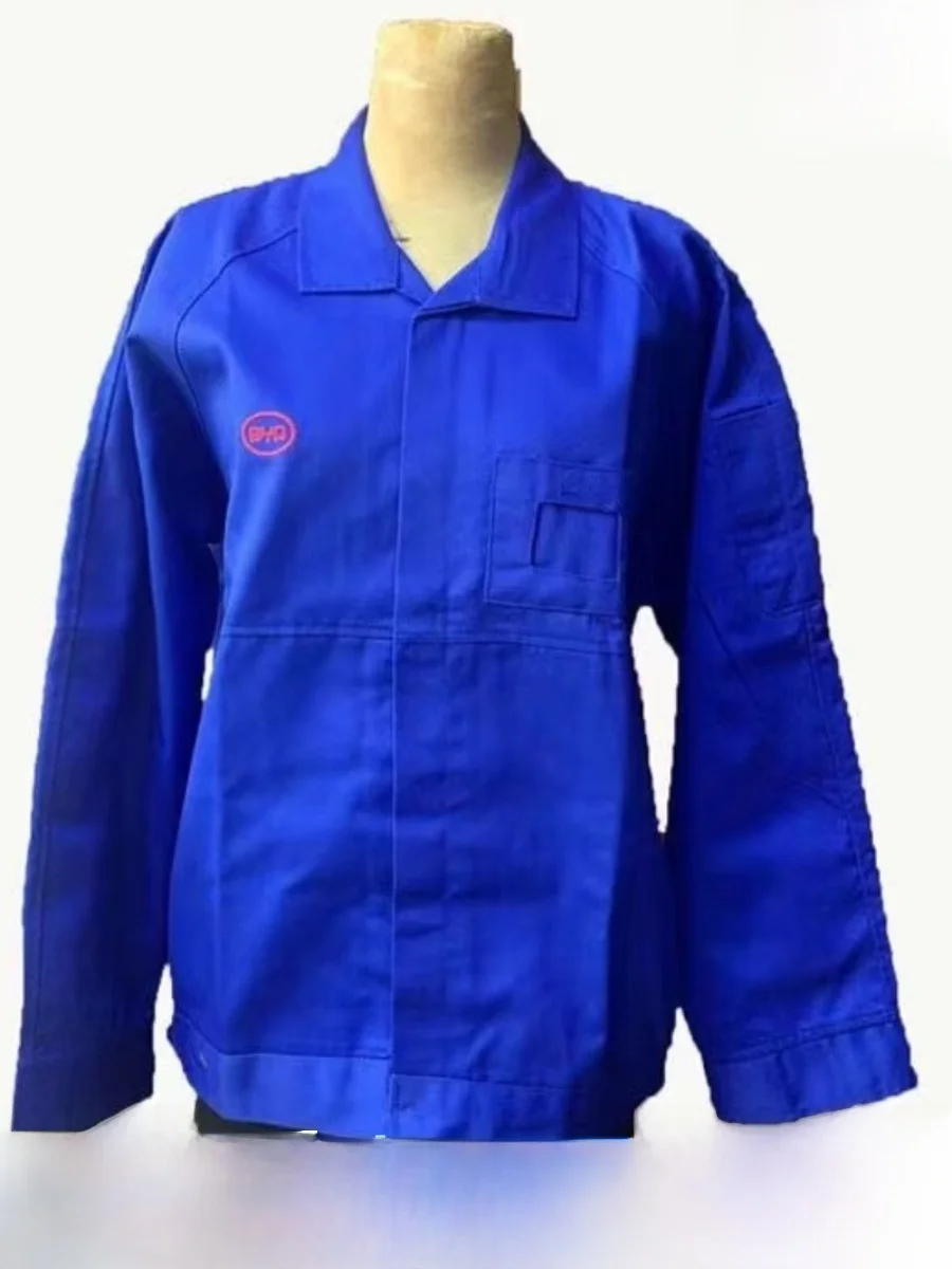 

Зимний рабочий костюм с длинными рукавами и синим воротником для промышленных рабочих: прочный и удобный мужской комплект спецодежды