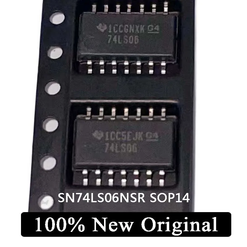 100% New Original SN74LS06NSR 74LS06 SOP14 5.2MM middle body six inverting buffer IC Chip In Stock