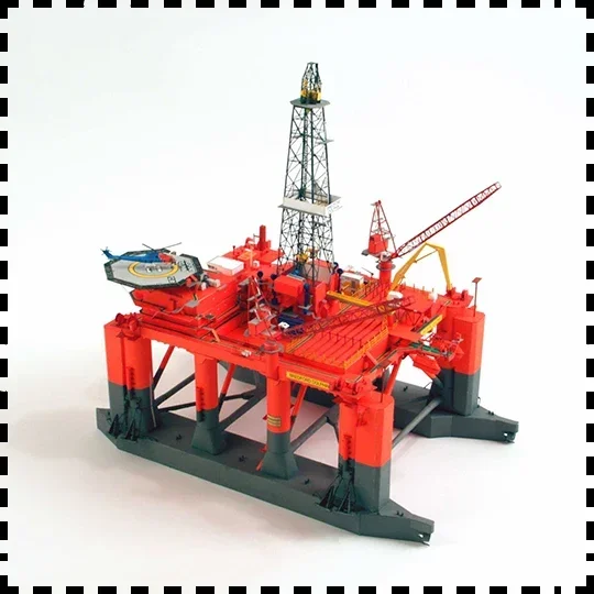 Norway Bredford Dolphin semi submersible oil drilling platform paper model kit High quality NE