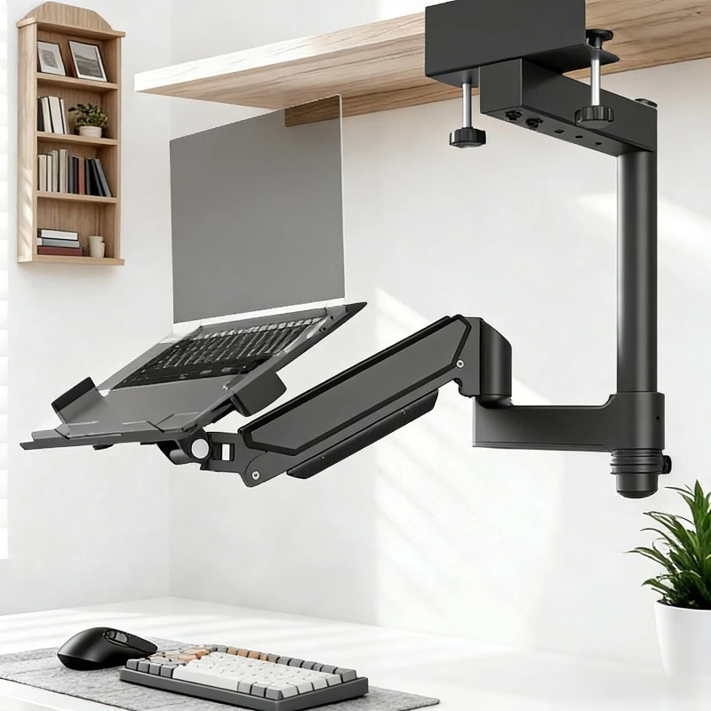 Adjustable Pneumatic Laptop Stand Rotatable & Inverted Mount Holder for 11