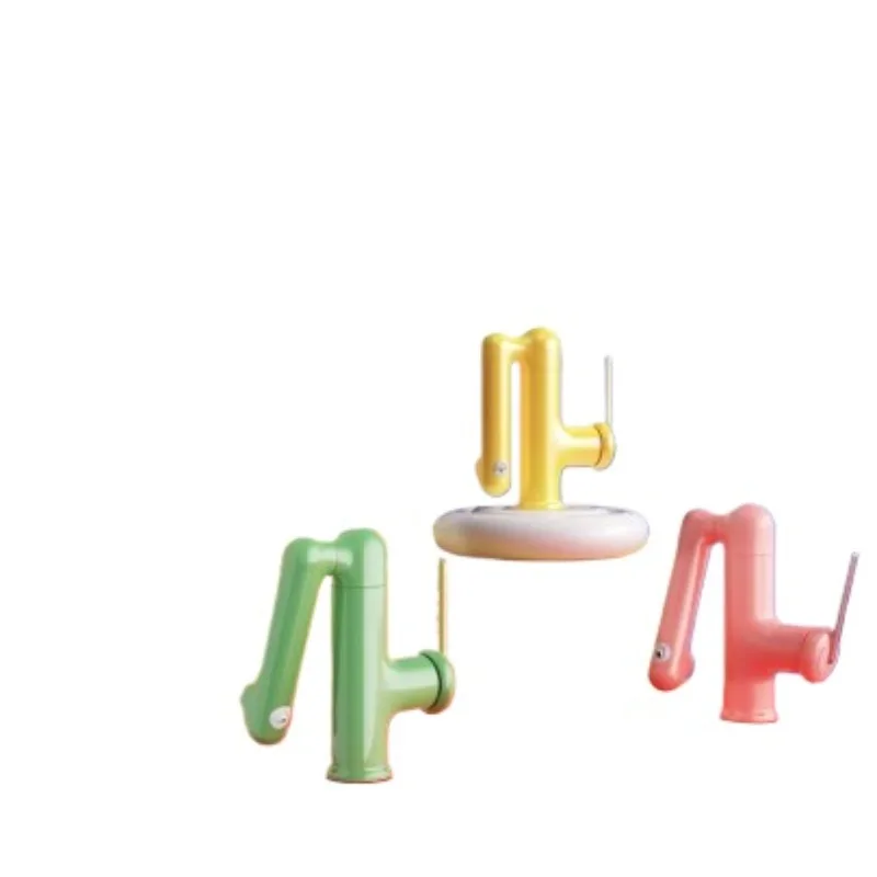 

All-copper rotatable folding robot arm hand washing faucet shower type soft columnar water outlet mode