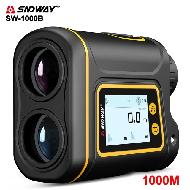Latest SNDWAY SW-1000B Max 1000M Handheld Backlit LCD DisplaySW-1000B Touch Screen External LCD Dis Data Digital Golf Laser Rang
