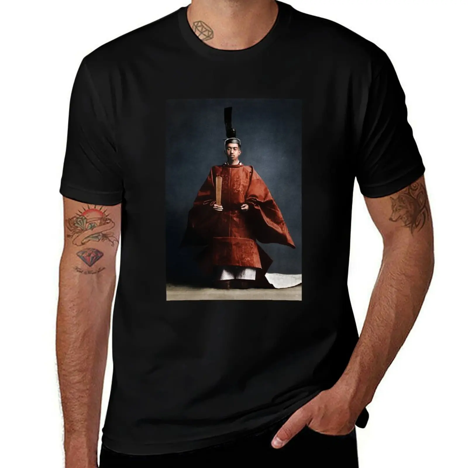 

Hirohito, Emperor Showa, 1928 colorized T-Shirt shirts graphic tee street wear summer top Men's t-shirts