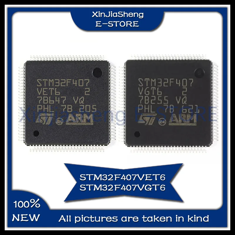 2 unids/lote STM32F407VET6 STM32F407VGT6 STM32F407 VET6 VGT6 QFP-100 nuevo Chip IC Original en Stock STM32F407VET6 STM32F407VGT6