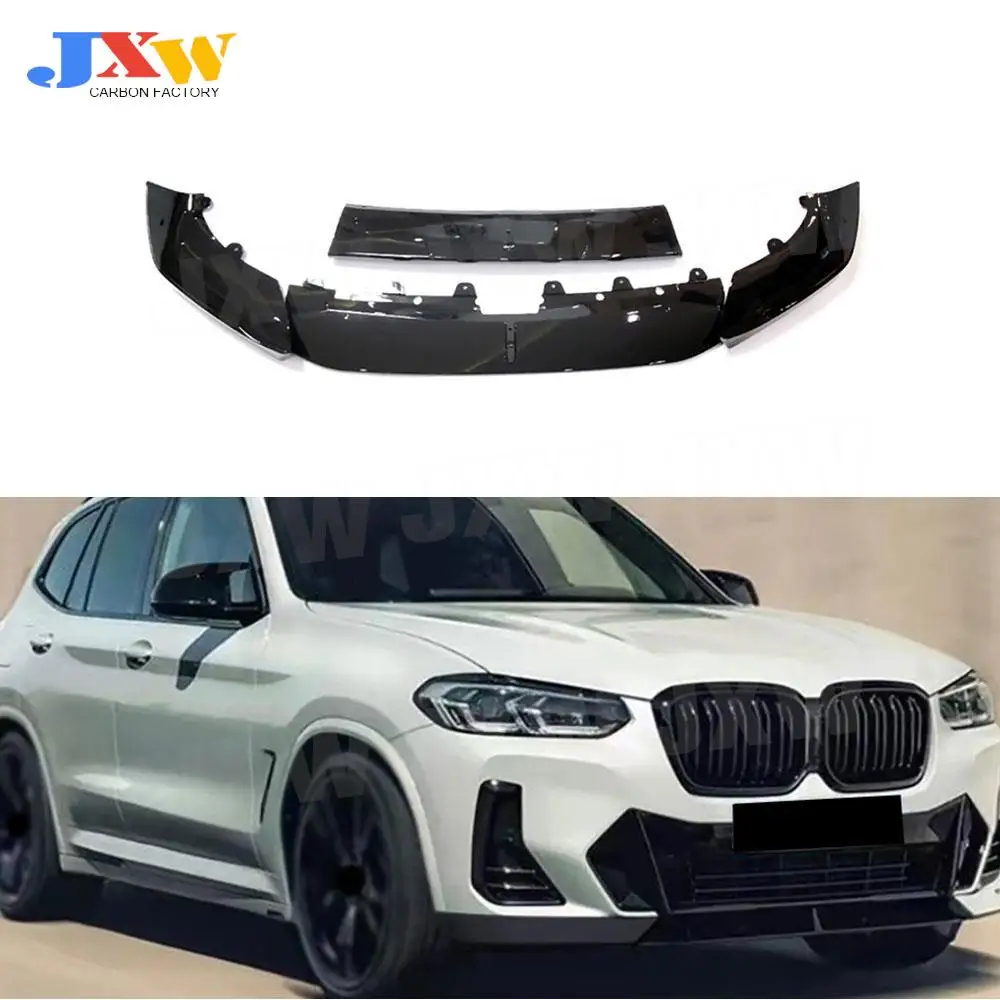 

ABS Front Bumper Lip Chin Spoiler With Splitters Lips Car Accessories for BMW ix3 2022+ Auto Front Bumper Spoiler Bodykit