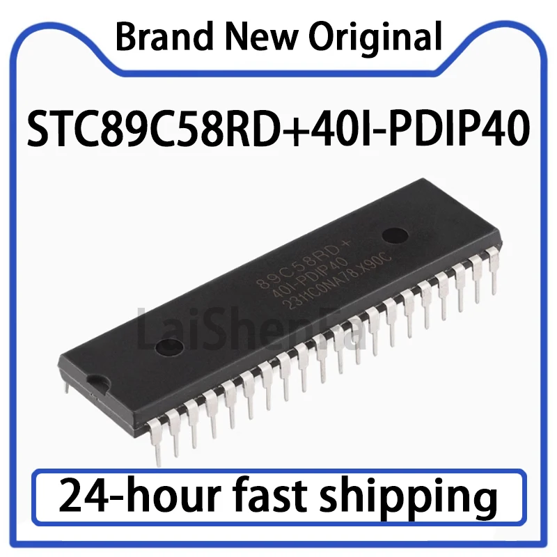 10PCS STC89C58RD+40I-PDIP40 Direct Insertion Microcontroller Chip Original Stock