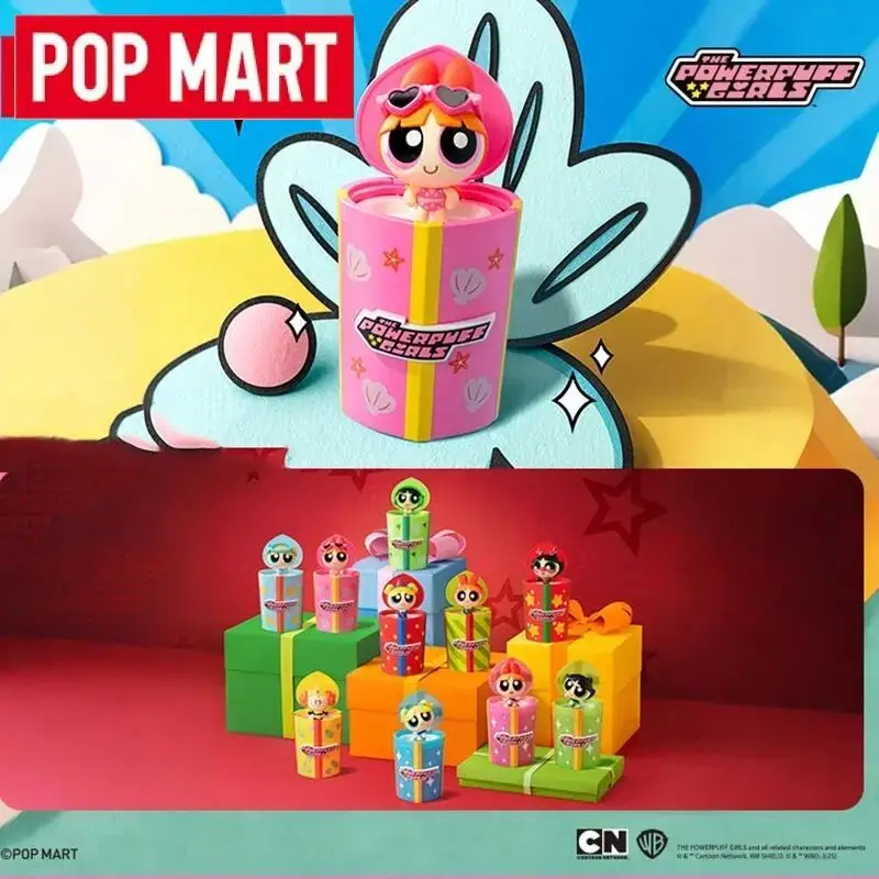 POP MART De Powerpuff Girls Party Surprise Series Blind Box Guess Bag Speelgoed Poppen Mystery Box Leuke Anime Figuur Desktop Ornament
