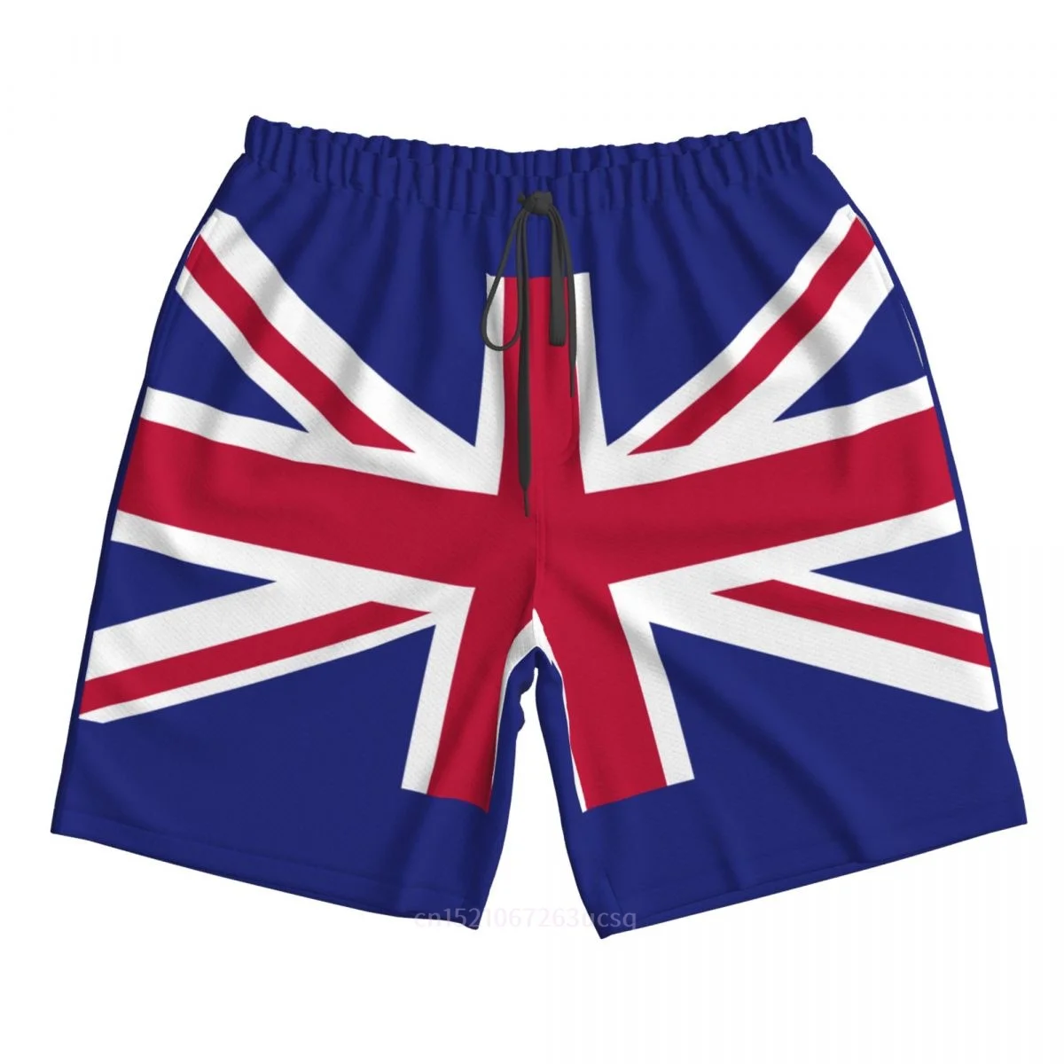 2025 Summer Polyester UK United Kingdom Country Flag 3D Printed Men's Board Shorts Beach Pocket Running Summer Pants