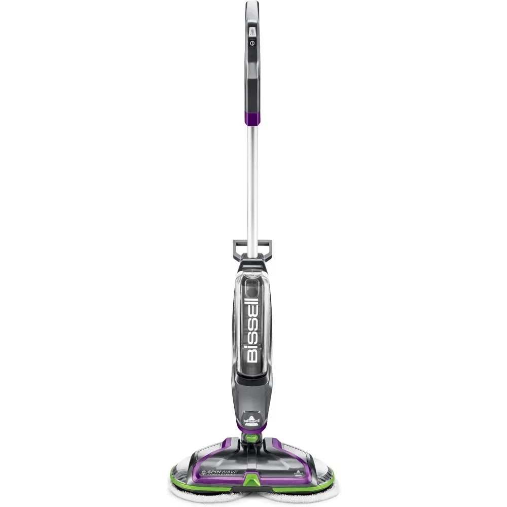 Cordless PET Hard Floor Spin Mop, On-demand Spray, Cordless Freedom, Control how much solution goes on the floor while cleaning.