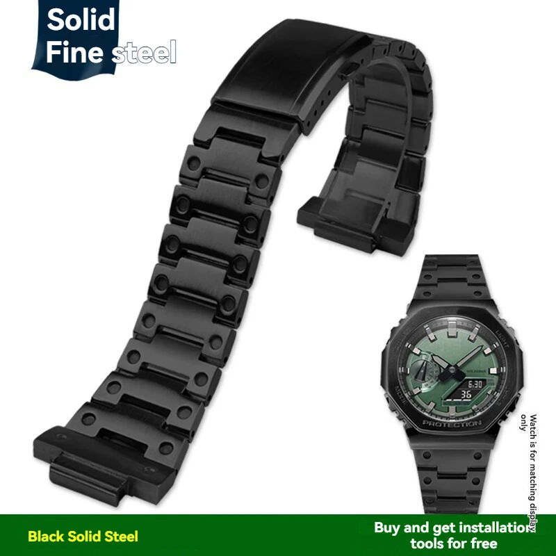GBM-2100/GM2100/GA 2100 16mm ステンレススチール時計バンド カシオ G