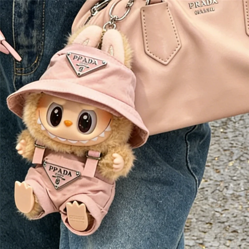 15 17 سنتيمتر ل Labubu دمية الرجعية وزرة الدنيم روبا الملابس الفاخرة Montaigne تنورة فستان الزي الملابس مجموعة أحذية اكسسوارات