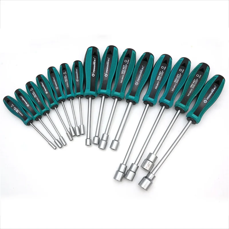 

AT63-Home Decoration Socket Driver Wrench Nut Key Nutdriver Hand Tool 7/8/9/10/11/12/13/14Mm Parts