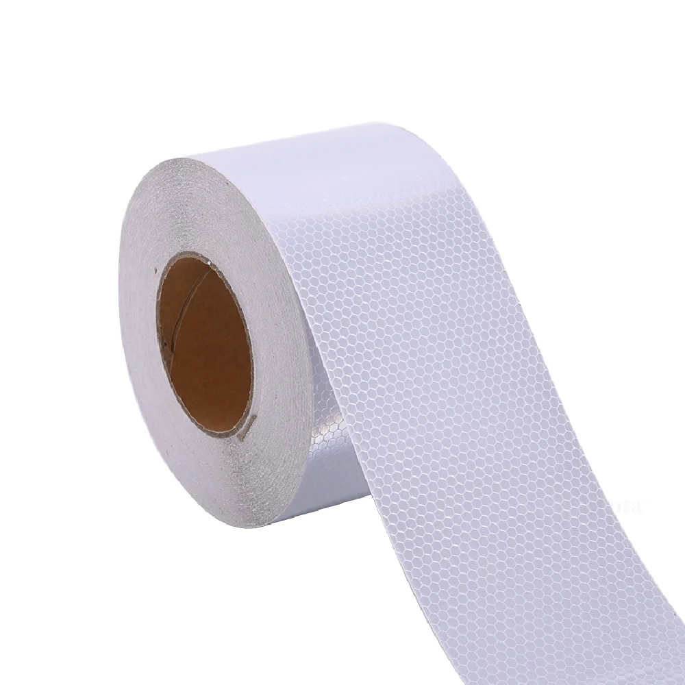 10cm*10m White Traffic Warning Self-adhesive Reflectors Tape Safety Protective PVC Reflective Sticker Waterproof Strip For Truck